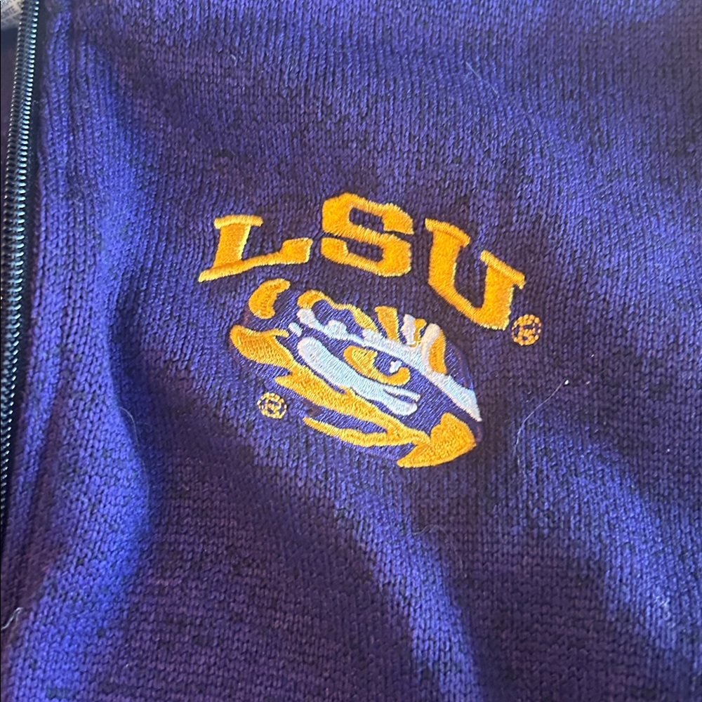 LSU Purple Fleece Jacket - Picture 2 of 6